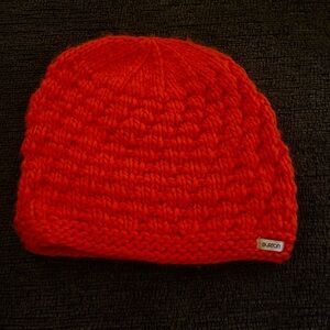 orange knit beanie